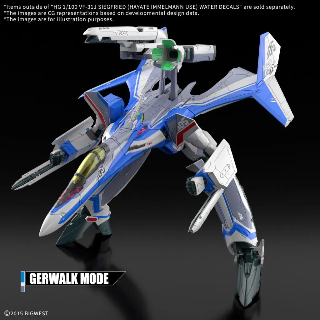 MACROSS -HG 1/100 VF-31J Siegfried (Hayate Use) Water Decal -Model Kit